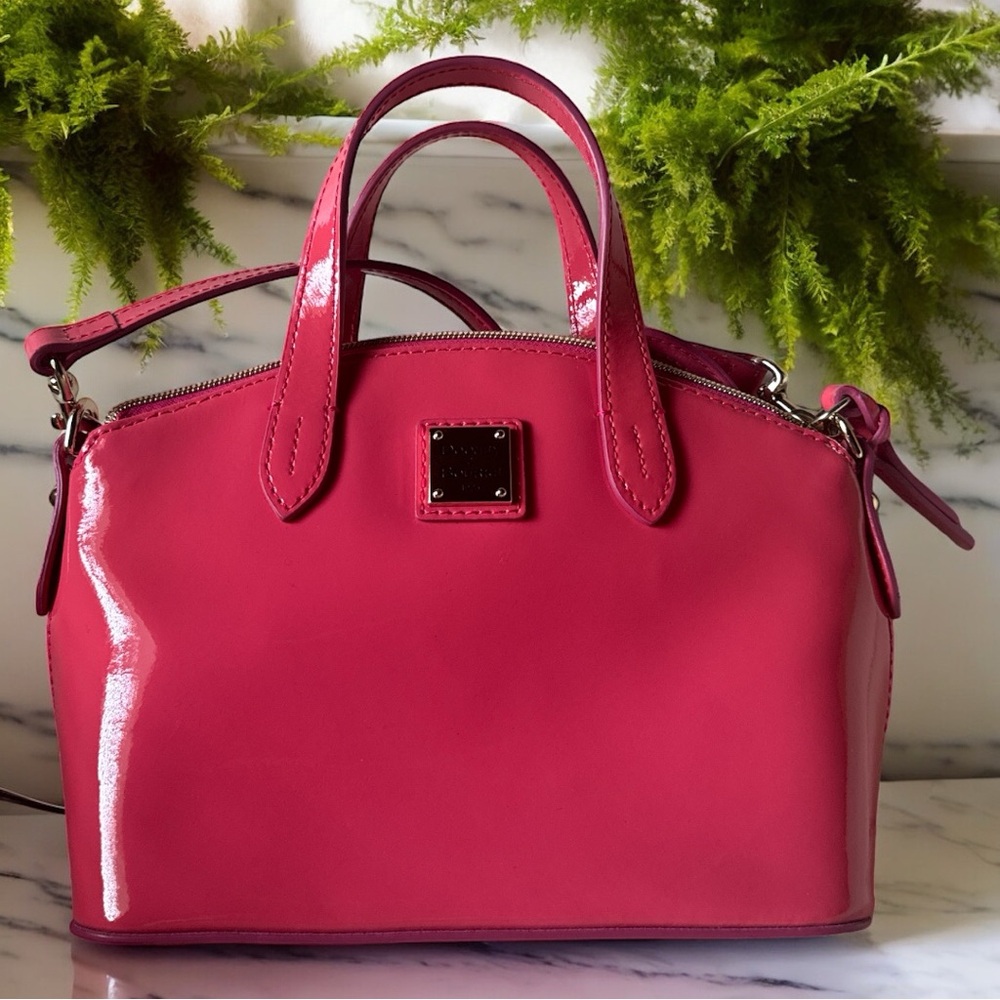 Dooney & Bourke Coral Ruby Patent Leather Crossbody Bag
